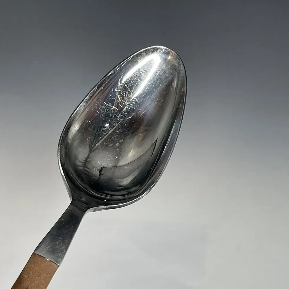 (1) Vintage Epic Forged Stainless Steel Japan Flatware TABLESPOON‎ Spoon Canoe